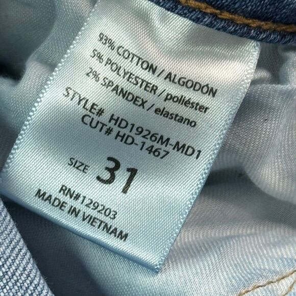 HIDDEN DISTRESSED STRAIGHT LEG  JEANS SIZE 31 - Picture 9 of 10